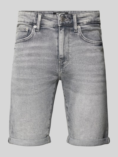 Only & Sons Slim Fit Jeansshorts im 5-Pocket-Design Modell 'PLY' Mittelgrau 2