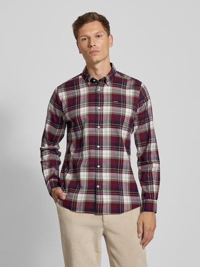 Barbour Tailored Fit Freizeithemd mit Button-Down-Kragen Rot 4