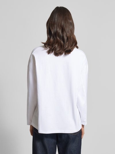 American Vintage Longsleeve met labelprint model 'GIXY' Wit - 5
