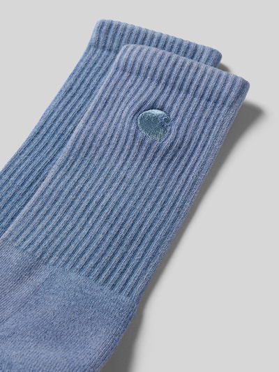 Carhartt Work In Progress Socken mit Label-Stitching Modell 'Hudson' Bleu 2