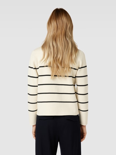 Selected Femme Gebreide pullover met streepmotief, model 'LIVA' Offwhite - 5