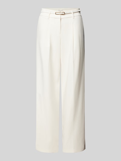 Christian Berg Woman Wide Leg Stoffhose mit Bundfalten Offwhite 2