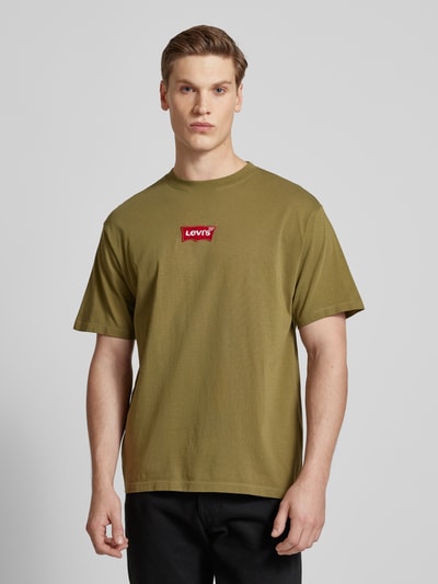 Levi's® T-Shirt mit Label-Stitching Oliv 4