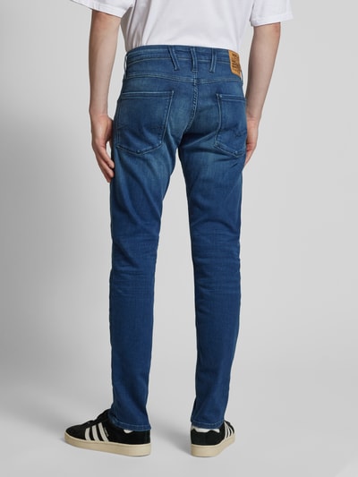 Replay Slim Fit Jeans im 5-Pocket-Design Modell 'ANBASS' Dunkelblau 5