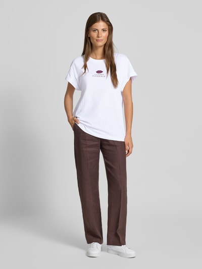 Rich & Royal Relaxed fit T-shirt met ronde hals Wit - 1