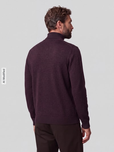 Jake*s Studio Men Regular Fit Rollkragenpullover aus reiner Wolle Modell 'MIKO' Bordeaux 5