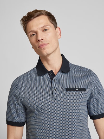 bugatti Poloshirt mit Kontrastbesatz Bleu 3