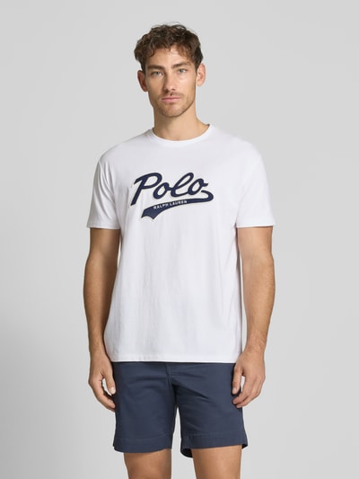 Polo Ralph Lauren T-Shirt mit Label-Badge Weiss 4