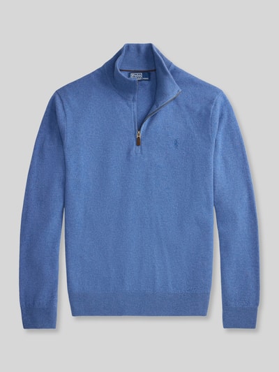 Polo Ralph Lauren Regular Fit Troyer aus reiner Wolle Jeansblau 2