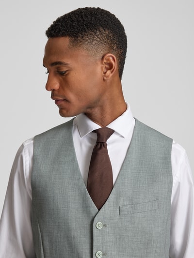 s.Oliver BLACK LABEL Regular Fit Anzugweste mit Viskose-Anteil  Hellgruen 3
