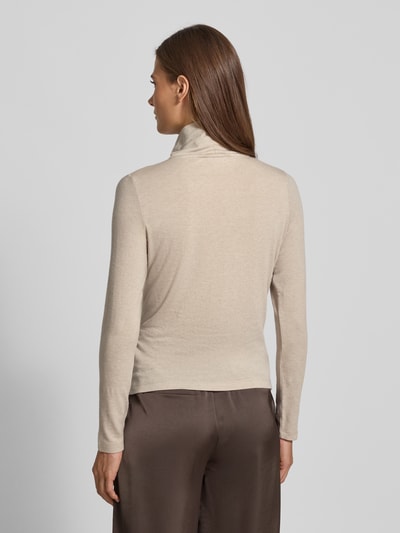 Luisa Cerano Longsleeve aus Lyocell-Mix mit Rollkragen Beige 5