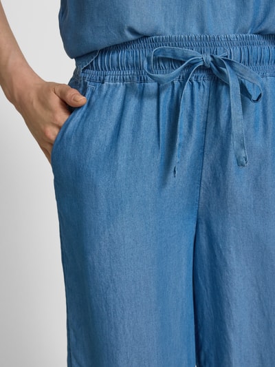 Soyaconcept Spodnie materiałowe o kroju straight fit z czystego lyocellu model ‘Liv’ Jeansowy niebieski 3