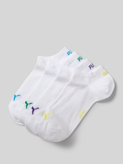 Puma Sneakersocken mit Logo-Print im 4er-Pack Weiss 1