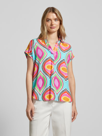 Emily Van den Bergh Comfortabele blouse van pure viscose Oceaanblauw - 4