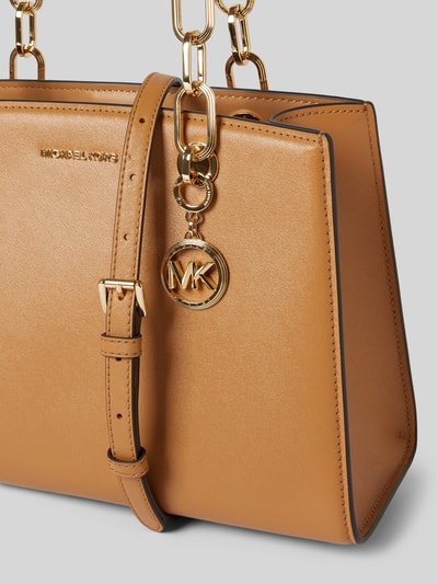 MICHAEL Michael Kors Handtas met labelapplicaties, model 'CYNTHIA' Beige - 3