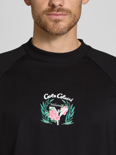 CARLO COLUCCI Oversized T-Shirt mit Label-Print Black 3