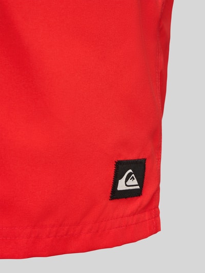 Quiksilver Zwembroek met labeldetail en elastische band Rood - 2