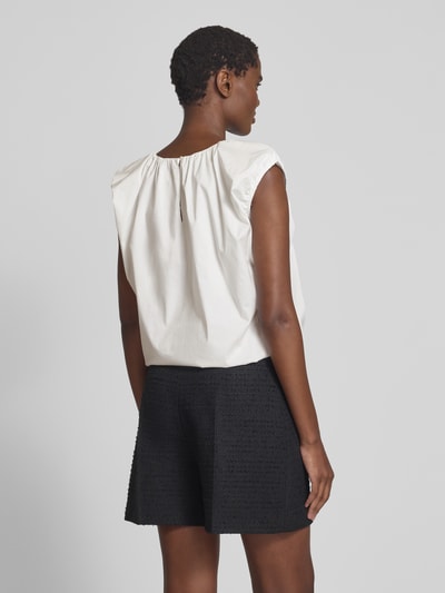 Neo Noir Top bluzkowy o kroju relaxed fit z okrągłym dekoltem model ‘Ivania’ Biały 5