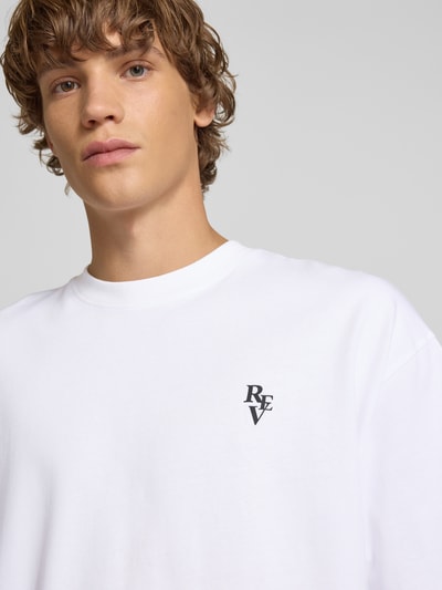 REVIEW Relaxed fit T-shirt met ronde hals Wit - 3