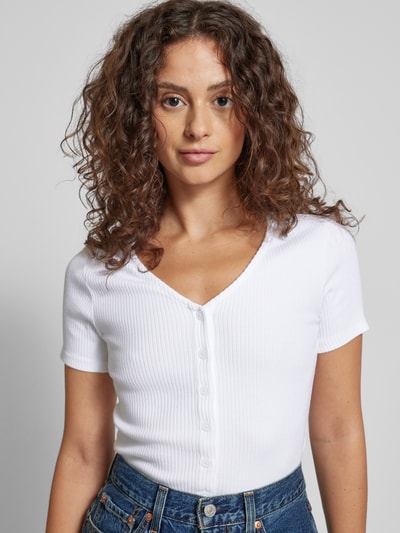 Levi's® T-shirt z prążkowaniem model ‘MUSE’ Biały 3