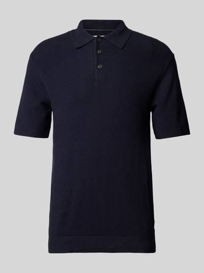 Jack & Jones Premium Regular Fit Poloshirt mit Strukturmuster Modell 'COOPER' Dunkelblau 2