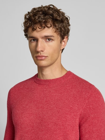 Christian Berg Men Strickpullover aus Wolle-Kaschmir-Mix Metallic Rosa Melange 3