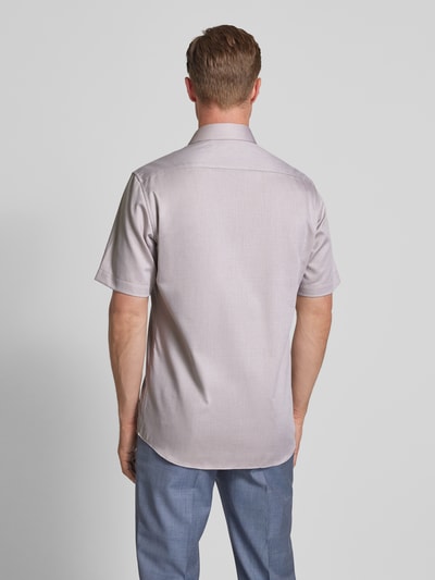 ETERNA Koszula o kroju modern fit z krótkim rękawem i listwą guzikową Piaskowy 5