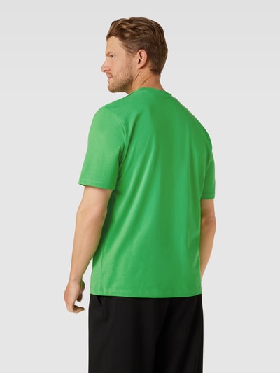 Esprit T-shirt met geribde ronde hals, model 'SUS' Lichtgroen - 5