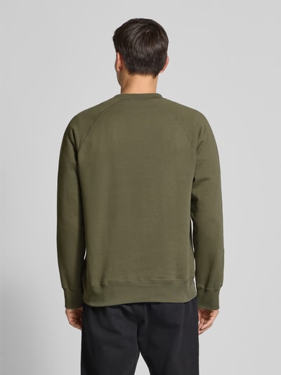 Wood Wood Bluza z wyhaftowanym motywem model ‘Hester’ Oliwkowy 5