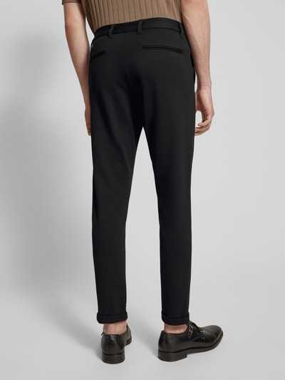 Lindbergh Slim fit stoffen broek met verkort model Zwart - 5