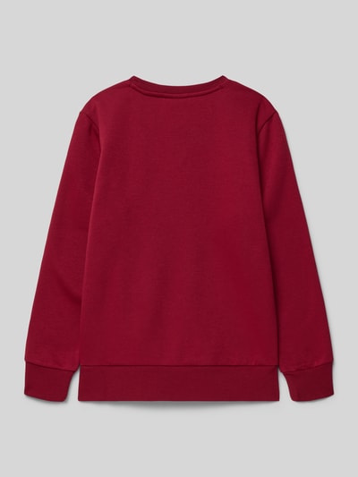 CHAMPION Sweatshirt mit Label-Print Dunkelrot 3