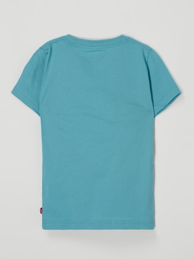 Levi’s® Kids T-shirt met labelprint Aquablauw - 3