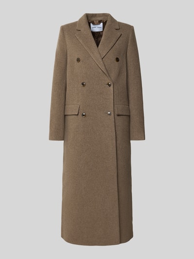 Samsøe Samsøe Mantel mit Reverskragen Taupe Melange 2