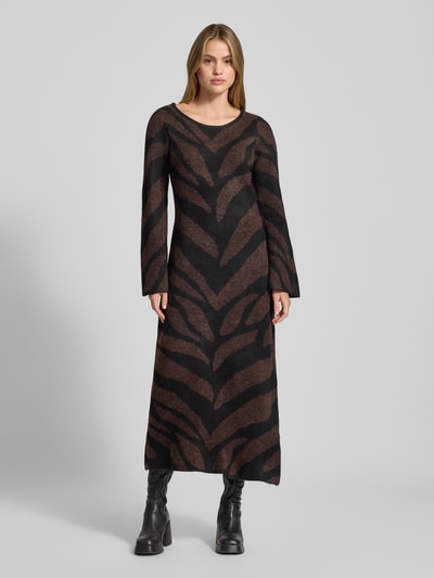 ICHI Midikleid in Strick-Optik Modell 'Dasila' Black 4