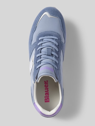 Blauer USA Sneakersy z detalami z logo model ‘MELROSE02’ Jeansowy niebieski 3