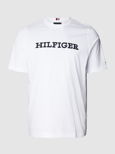 Tommy Hilfiger Big & Tall T-shirt PLUS SIZE z wyhaftowanym logo Biały 2