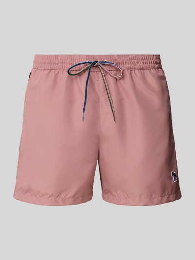 PAUL SMITH Badehose mit Label-Patch Modell 'ZEBRA' Altrosa 1