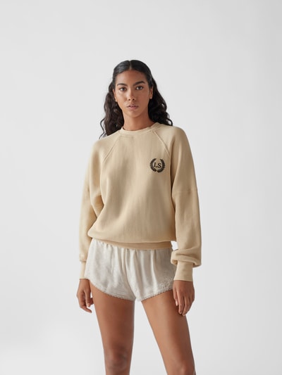 Love Stories Sweatshirt mit Flockprint Offwhite 4