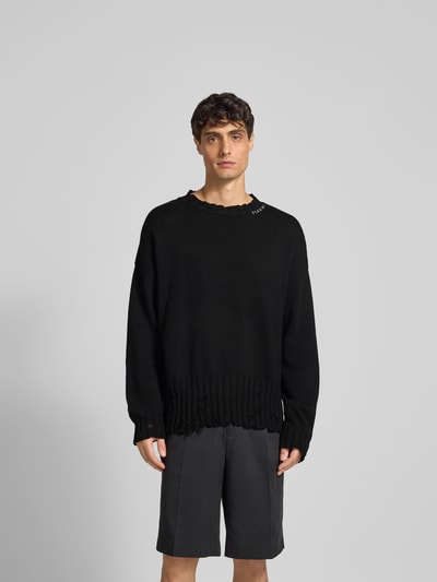 Marni Pullover in Strick-Optik im Used-Look Black 4