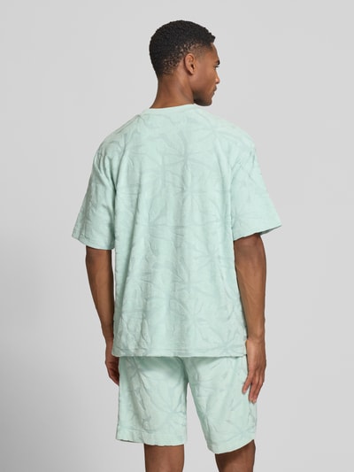 BOSS Orange Regular Fit T-Shirt aus Baumwoll-Mix Modell 'TE_FLOWER' Tuerkis 5