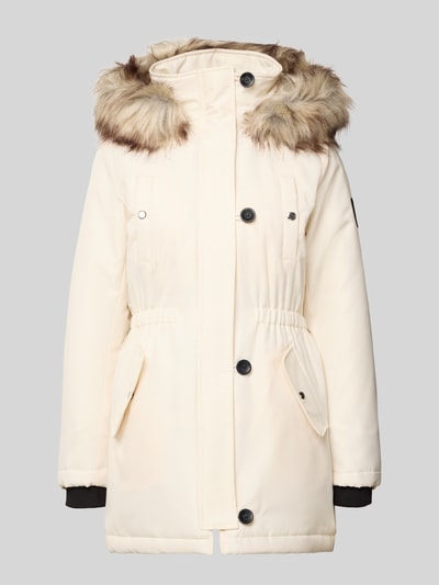 ONLY Shaped Fit Parka mit Label Patch Modell 'IRIS' Offwhite 2
