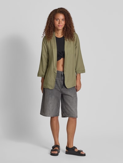Pieces Regular fit blazer van een mix van viscose en linnen, model 'PIA BOSELLA' Kaki - 1