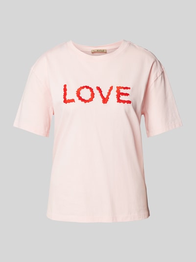 Smith and Soul T-Shirt mit Label-Stitching Rosa 2