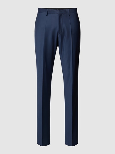 Roy Robson Slim fit pantalon van merinowol in koningsblauw Blauw - 2