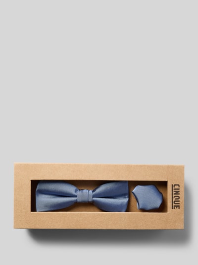 Cinque Strik en pochet van zijde, model 'PIO' Bleu - 1