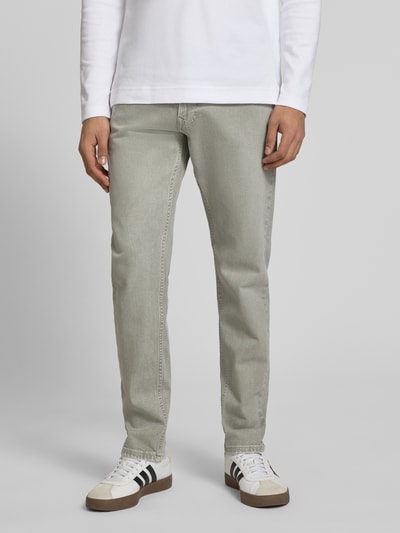 Pepe Jeans tapered fit jeans van katoenmix model 'STANLEY' Kaki - 4