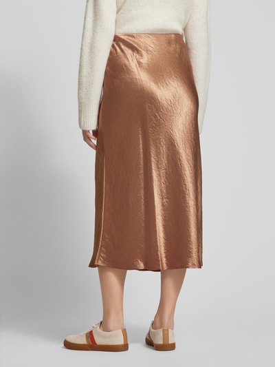 MaxMara Leisure Midirok in glanzend design, model 'ALESSIO' Taupe - 5