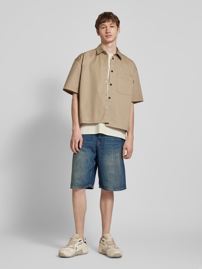 REVIEW Szorty jeansowe o kroju baggy fit z 5 kieszeniami Ciemnoniebieski 1