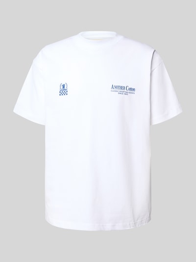 ANOTHER COTTON LAB Oversized T-Shirt mit Label-Print Modell 'Another Day' Weiss 2