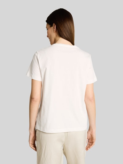 Tom Tailor Regular Fit T-Shirt aus reiner Baumwolle mit Motiv-Print Offwhite 5
